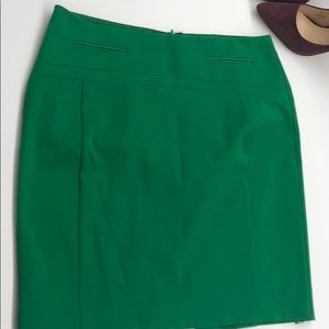 Bright green pencil skirt!